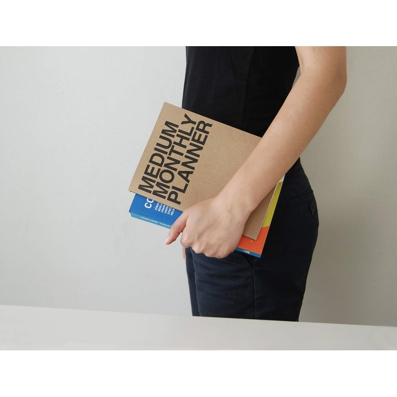 JSTORY Medium Monthly Planner Lays Flat Undated Year Round Flexible