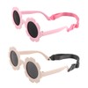 SJBNCai Baby flower Sunglasses with Strap girls Flexible Bendable Polarized