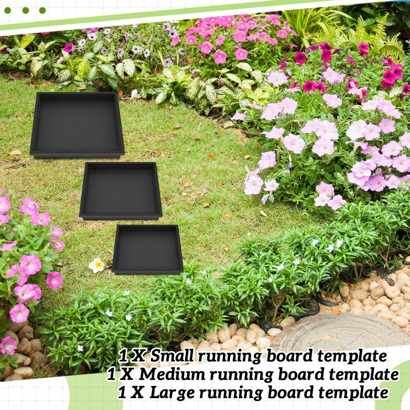 Kritkin 3 Size Square Stepping Stone Mold Internal Diameters 9.3"