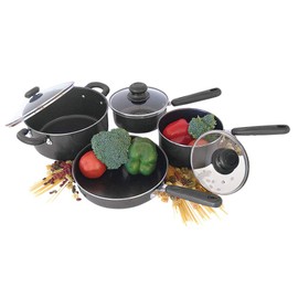 Better Chef F77 4 Piece Non-Stick Cookware Set, Various, Black