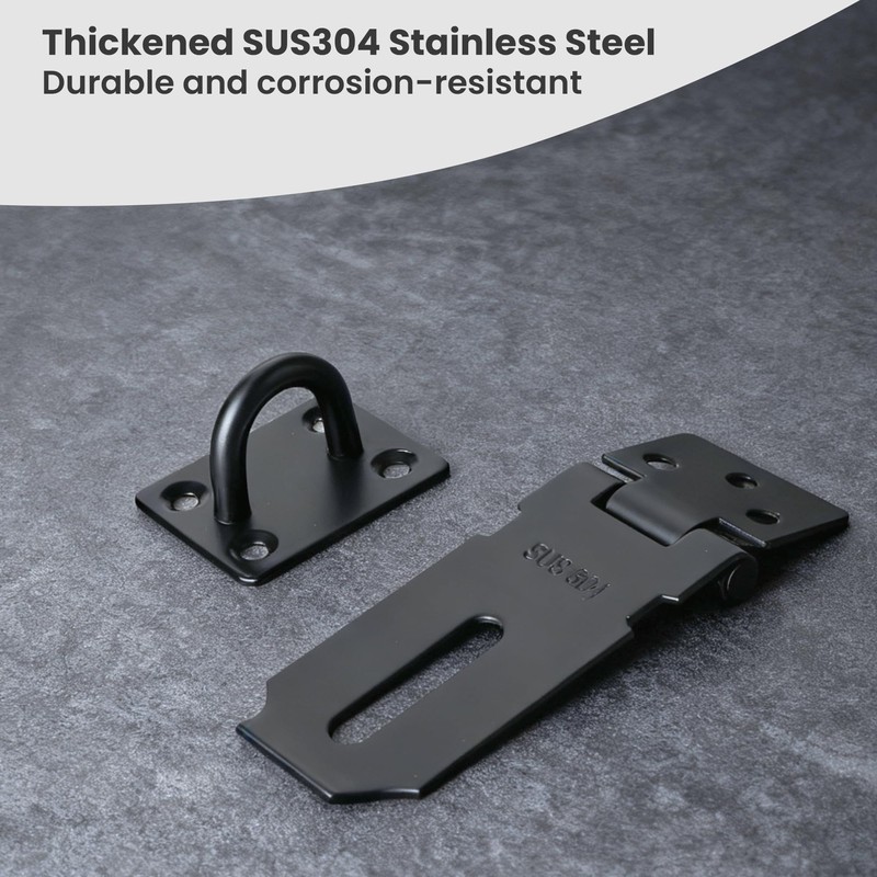 Alise 2pcs Door Locks Hasp Latch,3 Inch SUS 304 Stainless