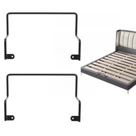 KMERCE Pack of 2 Mattress Holders to Prevent Slipping, Metal Stoppers for Side Mattresses, Gap Filler for Mattresses, Non-Slip, Universal Mattress, Bed Tip, 290 x 80 x 195 mm, Black