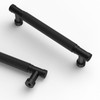 Asidrama 10 Pack 5 Inch(128mm) Matte Black Cabinet Pulls Knurled