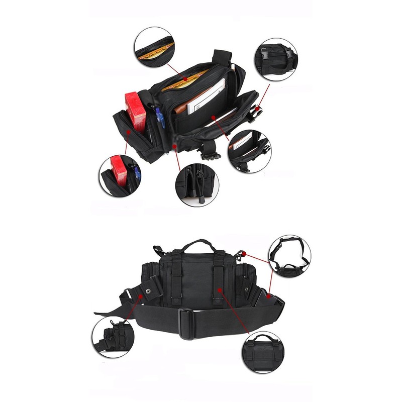 多機能 防水 4WAY仕様 自転車バッグ フロントバッグ ブラック メッセンジャーバッグ ショルダー ウエスト ハンドバッグ