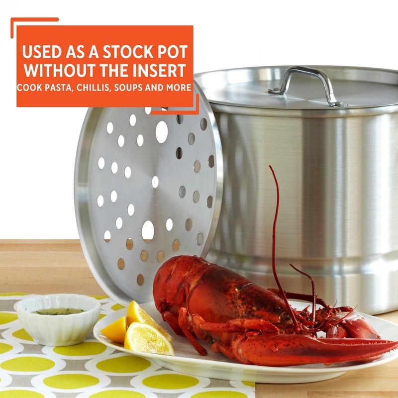 IMUSA 40 Qt Tamale Steamer Vaporera Stock Pot Aluminum Tamalera
