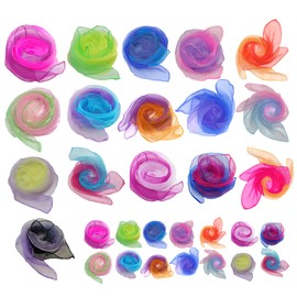 nullie 30 Pcs Litomic Dance Scarves for Rhythmic Therapy Music Therapy Scarves Rehab