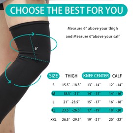 DOUKOM Knee Brace Undersleeve for Men & Women, Leg Undersleeve for Knee Brace Closed Patella Protects Skin from Abrasions and Irritations (S)