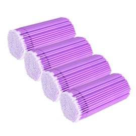 Asnfanl 400PCS Disposable Micro Swabs for Eyelash Extension, Micro Cotton Swabs, Micro Applicators Eyelash Swabs for Makeup Application (Purple)
