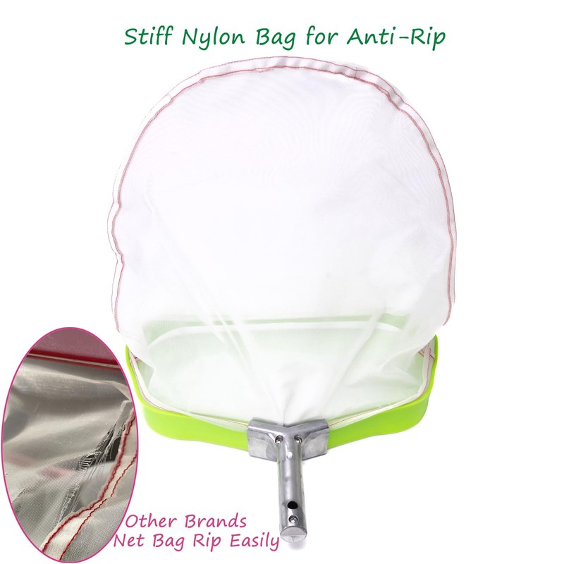Ultra Fine Mesh Pool Silt Rake,Heavy Duty Leaf Skimmer with