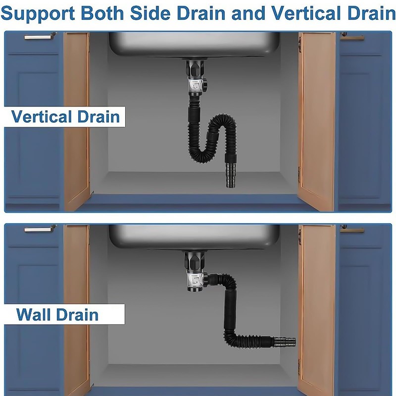 BCENG Sink Drain Kit with Waterproof Tape and Pop-Up Drain