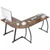 SEGAWE 58" L-Shaped Computer Desk Reversible MDF Corner Gaming Desk