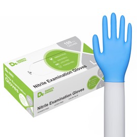 Daddy's Choice Nitrile Examination Gloves Large, Medical Grade, Pack of 100，Disposable Exam Gloves, Powder Free Latex Free Rubber, Non-Sterile, Food Safe, Ultra-Strong