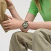 Swatch Casual Watch Unisex Beige Quartz Plastic Obsidian Ink