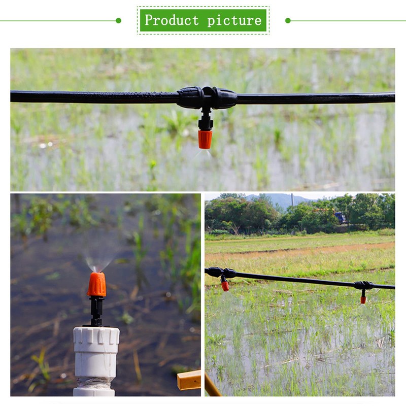 DLBX Orange Micro Sprinkler Watering Device with Two Way Connector,