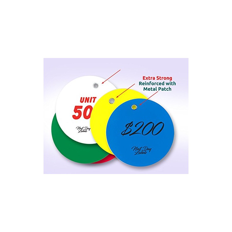 3" Strong Vinyl Circle Tags (Green) Pack of 50