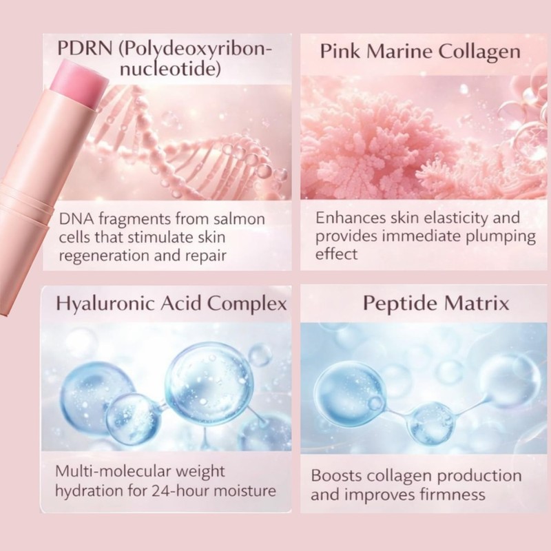 Pink Collagen Volume Multi Balm - Anti-Aging Collagen Moisturizing Stick