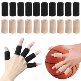 PHCOZY 20 Pcs Finger Cover Elastic Thumb Cover and Breathable Support Strap are Used to Relieve Finger Pain and Prevent Injuries and Arthritis Compression