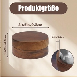 CAIJ Outdoor Ashtray with Lid and Stainless Steel Insert, Wooden Ashtray with Odour Protection, Windproof Balcony Ashtray, Ashtray for Home and Office