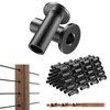 BLIKA 100 Pack Black Stainless Steel Protector Sleeves for 1/8"