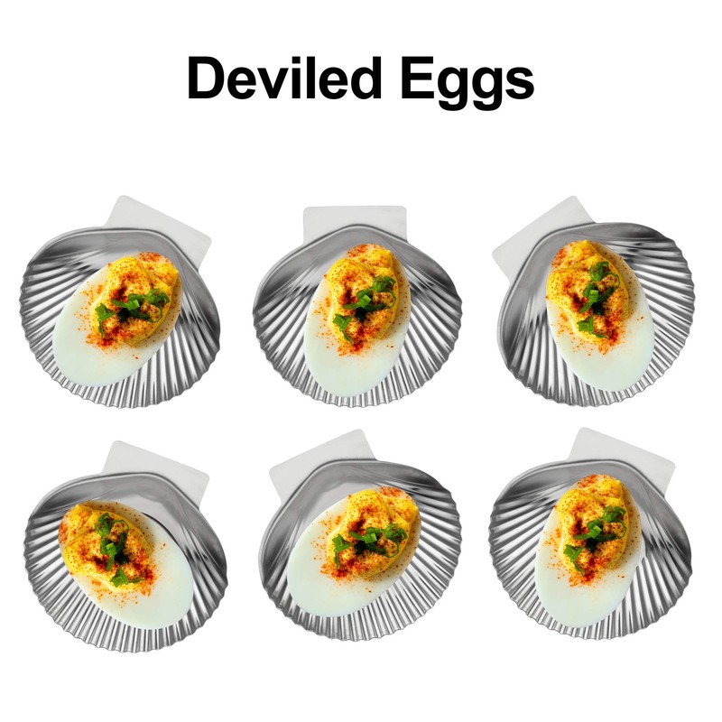 Outset 76494 All Purpose Grillable Stainless Steel Sea Shells, Set