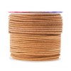 Mandala Crafts Round Cowhide Genuine Camel Leather Cord for Jewelry