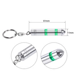 sourcing map Anti-Static Keychain Static Secondary Electricity Discharge ESD Keyring, Surface Chromed, Magnetic Head. (Green)
