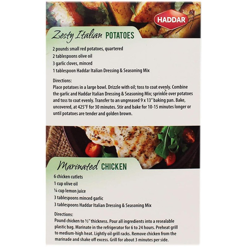Haddar, Gluten Free Italian Dressing & Seasoning Mix 1.8oz, 4