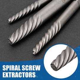 SHALL 13 Pieces Screw Extractor Set - 45# Cr-Mo Spiral Screw Extractors & Left Hand Drill Bits with Tap Wrench - for Removing Stripped Screws & Broken Bolts