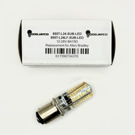 855T-L24-SUB-LED / 855T-L24LF-SUB-LED 12-28V Replacement LED for Allen Bradley Stack Light Loading dock / 2W BA15D / Replace 855-TL24LF, 855-TL24LF-SUB