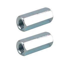 Laroal 5 Stück M8 x 30 mm Lange Sechskant-Kupplungsmuttern mit Innengewinde, doppelseitige Sechskant-Eisensäule, verzinkte Sechskantmuttern für eine sichere und einfache Installation