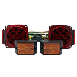 Grip 12 V LED Trailer Light Kit - Waterproof Submersible for Trailers, Boat Trailer, Camper, RV, Snowmobile - Travel, Outdoor - DOT Certified