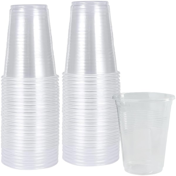 Premium Transparent Clear Plastic Cups - 12 oz (50 Pc) - Perfect for Parties, Events, & Everyday Use
