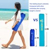 AMMSUN 6ft Folded Portable Travel Beach Umbrella with Sand Anchor