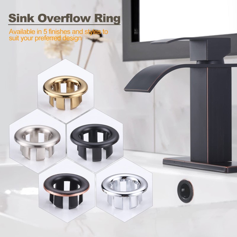 ARCORA 6 Pack Sink Overflow Ring, ARCORA Bathroom Kitchen Sink