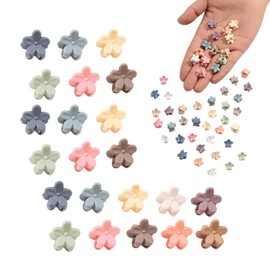 50 PCS Hair Clip, Aesthetic Stuff Hair Accessories Colorful Mini Flower Claws Clips Small Bangs Hairpin for Girls Women