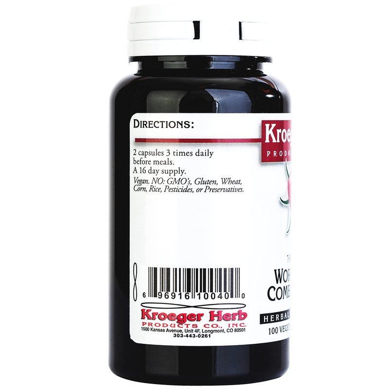 Kroeger Herb Products KROEGER HERB Kroeger Wormwood Combination, 100 CT