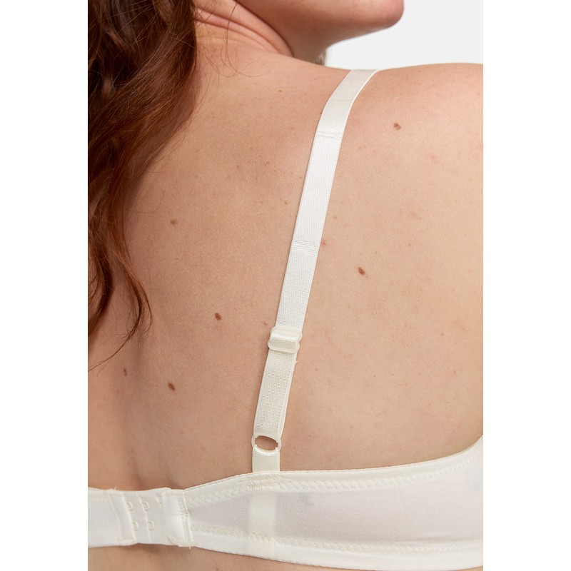 Nur Die Women's Traumweich Bügelloser BH Everyday Bra, Beige (offwhite