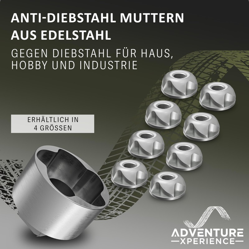 Adventure Xperience Anti-Theft Nuts Anti-Theft Security Nut Lock Anti-Theft M6