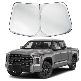 Car Window Sun Shade Front Windshield Compatible with Toyota Tundra New 2025 2024 2023 2022 2021-2007 Custom Fit Limited SR5 Platinum TRD Pro Pickup 2020 2019-2007 Sunshade Shield Cover Window Visor