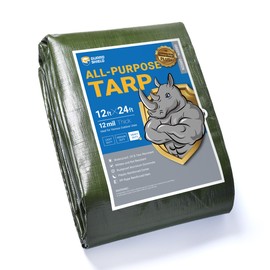 GUARD SHIELD Tarp Green Tarps Heavy Duty Waterproof 12x24 Feet Extra Large Outdoor Tarp Cover 12mil