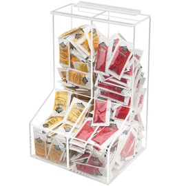 Cal-Mil 925 Divided Condiment Organizer, 8.5" Width x 4" Diameter x 12" Height, Clear