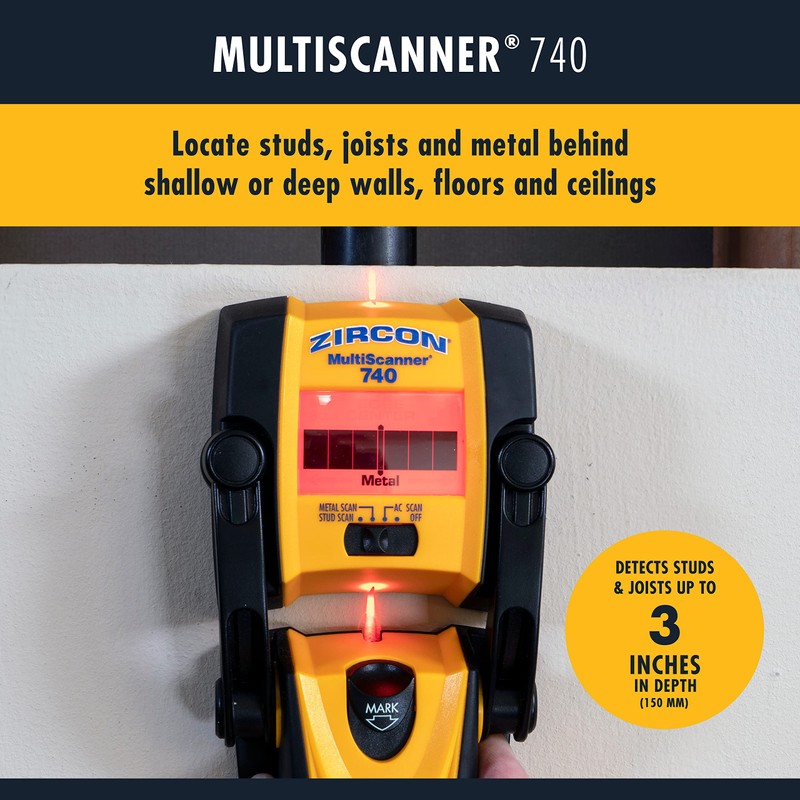 Zircon MultiScanner 740 Electronic Wall Scanner with Built-In Erasable Wall