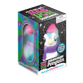 Schylling NeeDoh Polar Glow Penguin - Juguete sensorial para apretar - Colores Surtidos Que Brillan en la Oscuridad - A Partir de 3 años (Paquete de 1)