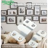 Hicello 20 Pieces Flush Concealed Brackets, Interlocking Stainless Steel Hanging