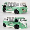 BDTCTK 1/32 Volkswagen Bus Transporter Model Car with Surfboards Convertible
