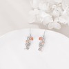 Music Note Earrings 925 Sterling Silver Rose Flower Treble Clef