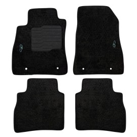 ecoMats Carpet Floor Mats for 2013 to 2019 Nissan Sentra Front and Rear Black ecoMats