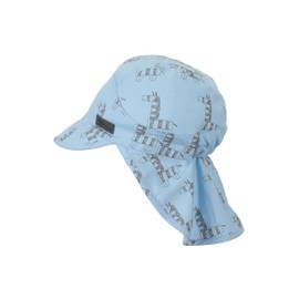 Sterntaler Unisex Children's Peaked Cap Neck Protection Zebra Children's Hat, sky blue