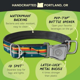 Cycle Dog Recycled Pet Collar Max Reflective Orange Fatty Bottle Opener Large