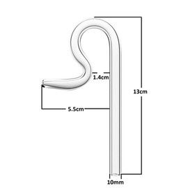 JARDLI Glass Lily Pipe Jet Outlet for Aquarium Planted Tank (10 mm for 9/12 mm Hoses)